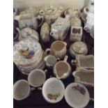 Two Trays of China to Include Tea Pots, Milk Jugs, Cups and Saucers Some by Sadler Etc.