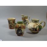 A Collection of Four Pieces of Royal Doulton Series Ware to Include Bill Sykes Jug D3020,