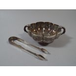 A Mexican Silver Two Handled Bonbon or Sugar Bowl.