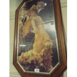 A Framed Print of A Victorian Lady The Ball by J Tissot.