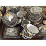 A Tray Containing Various Oriental China Ware.