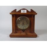 An Edwardian Oak Cased Mantle Clock.