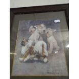 An Early 20th Century Oak Framed Print 'The Pekingese is Told One'.