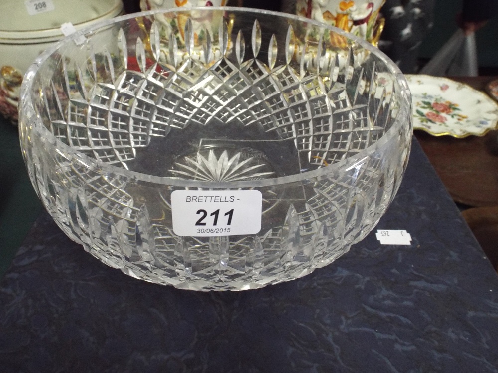 A Large Stuart Crystal Cut Glass Bowl