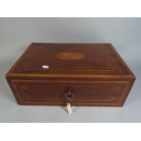 An Inlaid Walnut Workbox.