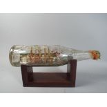 A Five Masted Ship in A Bottle.