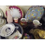 A Tray Containing Various China to Include Continental Vase Plate Cups Saucers and A Bols Ashtray.