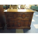 A Old Charm Oak Side Board or Music Cabinet.