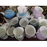 A Collection of China to Include Cups and Saucers Wedgwood Tea Pot Royal Albert Etc.