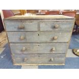 A Pine Chest of Two Short and Three Long Drawers.