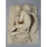 A Cast Wall Hanging Sculpture Mother and Child.