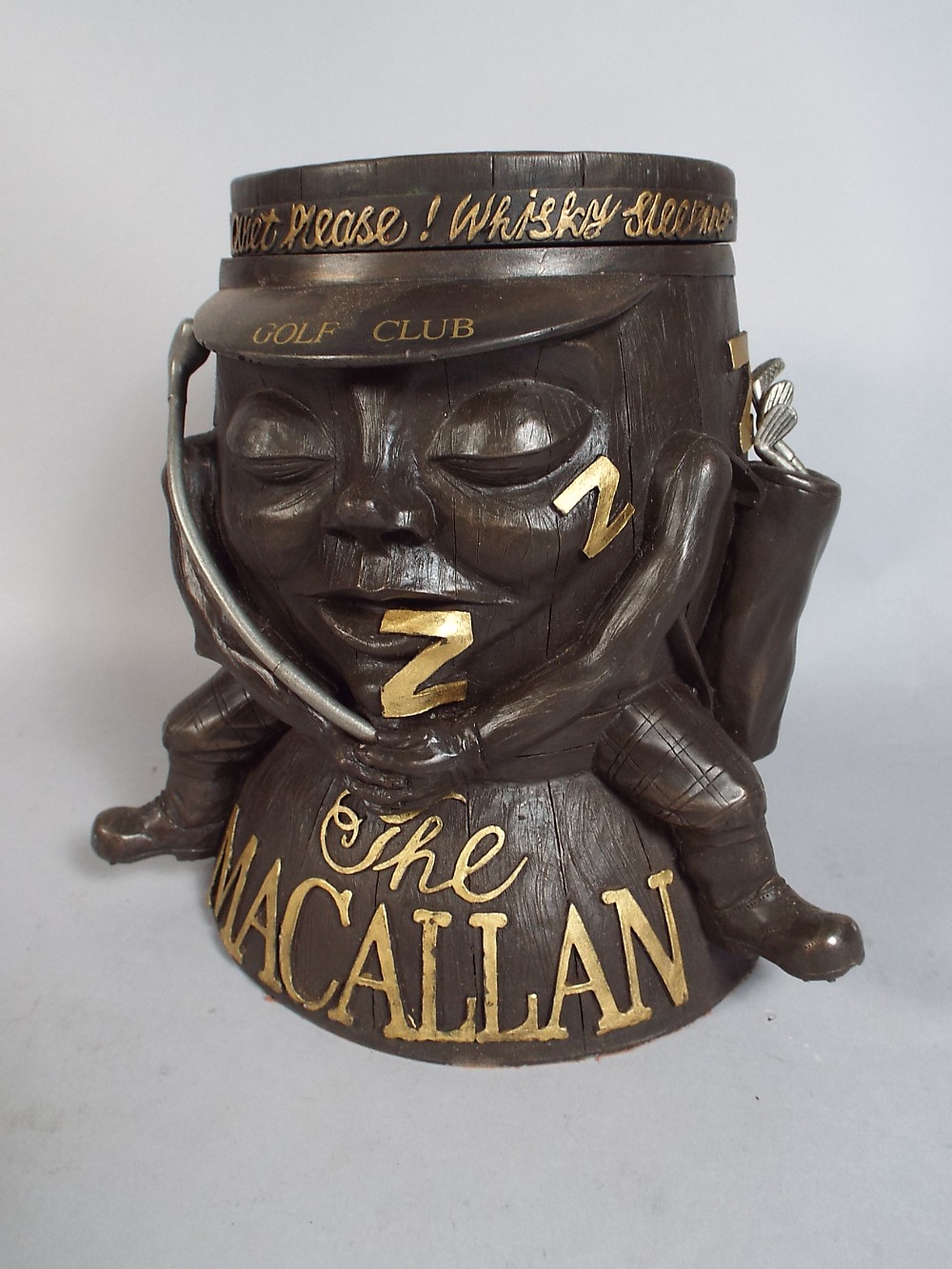 A Novelty Ice Bucket with A Golfing Motif, The Macallan.