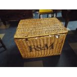 A Fortnum and Mason Wicker Hamper.