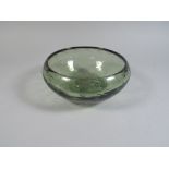 A White Friars Green Glass Bubble Bowl.