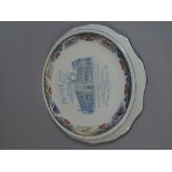 An Advertising Cheese Dish 'Butt Lane Industrial Cooperative Society Ltd Celebrating Jubilee.