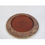 An Early 20th Century Oak and Electro Plated Alms Dish,