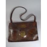 A Mid 19th Century Country House Post Bag with Brass Lock and Label Inscribed John Jones Esq.