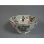 A 19th Century Porcelain Footed Bowl Decorated in the Oriental Taste.