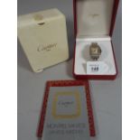 A Ladies Cartier Panthere Wrist Watch No 56847 Serial Number 83949013972 (1996) with Two Row