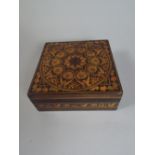 A 19th Century Micro Parquetry Box.11x11x4cm.