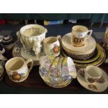 A Tray of Ceramics to Include Coronation Trio, Oriental Plates,