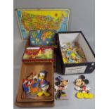 A Collection  of Six Various Vintage Jigsaws Including Mickey Mouse