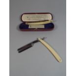 A Pair of Cased Cut Throat Razors by George Butler and Co