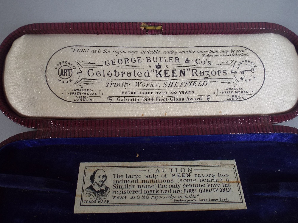 A Pair of Cased Cut Throat Razors by George Butler and Co - Image 2 of 2