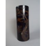 A Japanese Lacquer Tole Ware Canister. 23cm High.