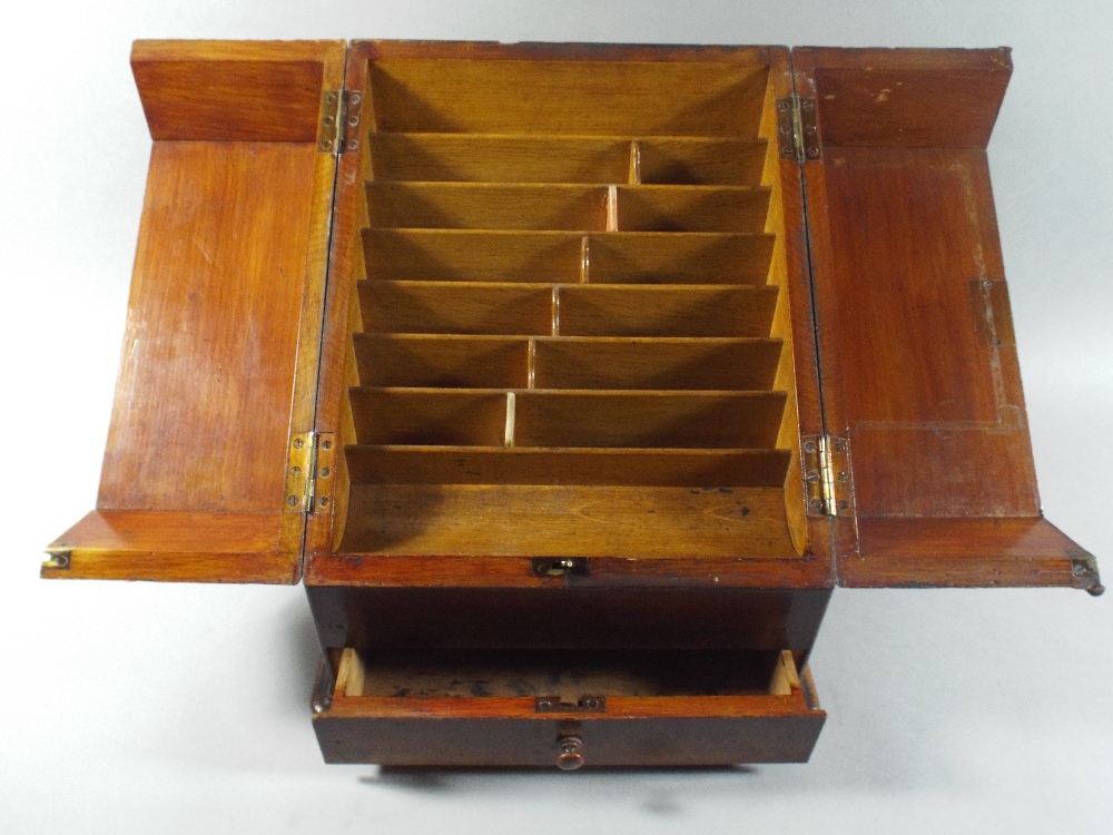 An Edwardian Oak Stationery Cabinet with Twin Doors to Fitted Interior and Base Drawers. - Image 2 of 2