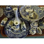 A Tray of Blue and White China