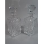 Two Cut Glass Spirit Decanters.