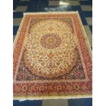 A Keshan Patterned Rug 1.9x1.