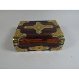 A Victorian Brass Mounted Jewellery Box in Coromandel.