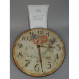 A Reproduction Decorative Wall Clock, Country Garden.