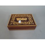 An Italian Inlaid Card Box.