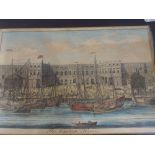 A Framed Coloured Etching, The Custom House.