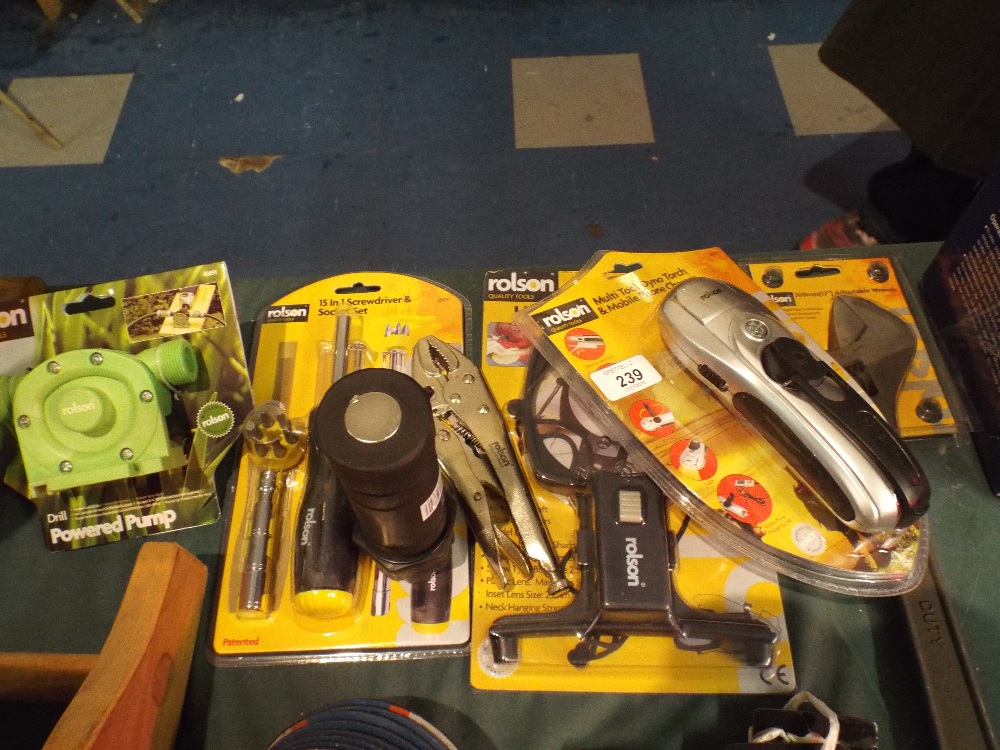 A Collection of Tools to Include Screwdriver Set, Magnifier, Adjustable Wrench, Multi Tool Etc.