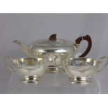 An Art Deco Solid Silver Tea Set, Sheffield hallmark, mm. FC , dated 1935 est weight 1000 gms.