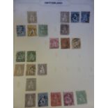 A Box of Swiss Stamps, on album pages, in packets etc, including some interesting earlier material.