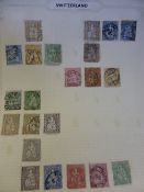 A Box of Swiss Stamps, on album pages, in packets etc, including some interesting earlier material.