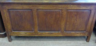 A Victorian Mahogany Blanket Box, having panelled front and sides, est 156 x 63 x 79 cms