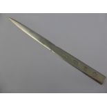 A Solid Silver 925 hallmark Paper Knife, Birmingham hallmark dated 2000 mm NK est gms 36.