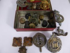 A Quantity of Original Military Badges and Buttons, including Suffolk, Somerset, Royal Berkshire,