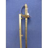 A Robert Mole & Son 25th Royal Welsh Fusiliers Dress Sword, the guard engraved S G Everitt in chrome
