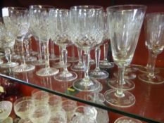 A Quantity of Miscellaneous Glass, including five Galway wine glasses, five tumblers, six