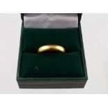 A Lady's 22ct Gold Birmingham hallmark Wedding Band, size L, est 6.6 gms