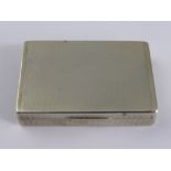 A Solid Silver Match Box Vesta Case, the engine turned box London hallmarked dated 1921, mm A W H,