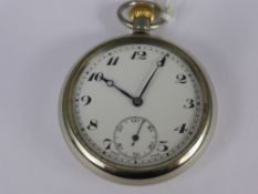 A Koh-I-Noor pocket watch having seven jewel Swiss lever movement in a nickel case.