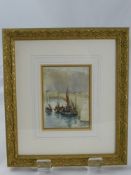 Nora Davison, Three Original Watercolours depicting various canal scenes, framed and glazed, 10 x 13